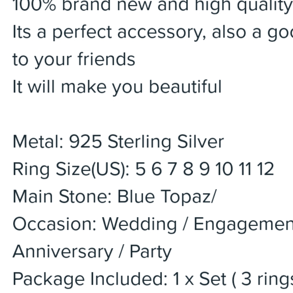 NWT GEMSTONE STACKABLE RINGS SET - Picture 3 of 3